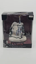 Vtg Santa's Best Illuminated Musical Ornament Elvis Presley Silent Night Works