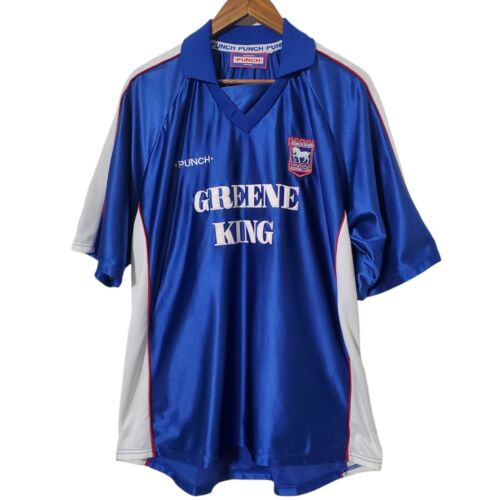 Authentic PUNCH Ipswich Town 1999/2000 Home Shirt Jersey XL Greene King Mens