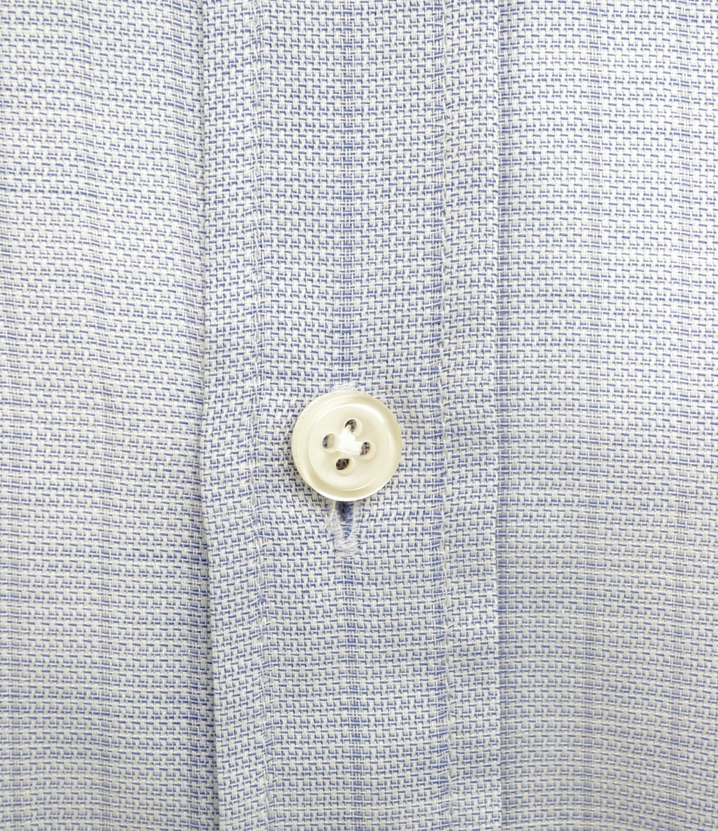 Chemise Scotch & Soda Homme - Col Mao, Rayures Bleu Pâle, Coton, Neuf Avec étiquettes