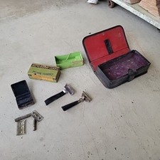 (3) Lotto rasoi vintage Enders Germania bachelite ottone viaggio barba uomo vecchio