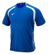 Mizuno Men GAME 19 S/S T-Shirts Jersey Training Blue White Top Shirt P2MA9K0226