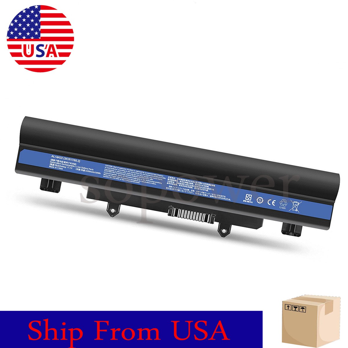 Batteria Per Acer AL15A32 - 14.8V 2500mAh, Compatibile Con Aspire E5, E7, V3 Series - Foto 8