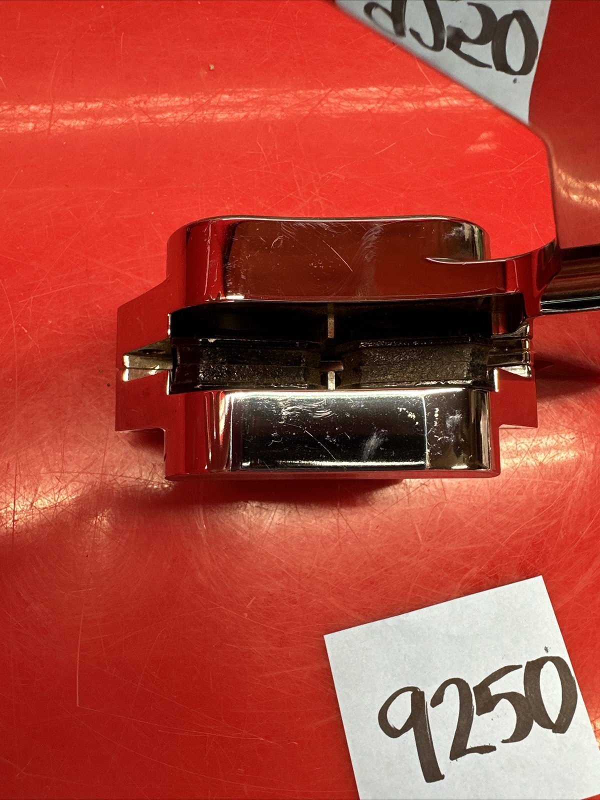 Harley GMA rear Brake Caliper Bracket Mount Softail Chrome Intergraded