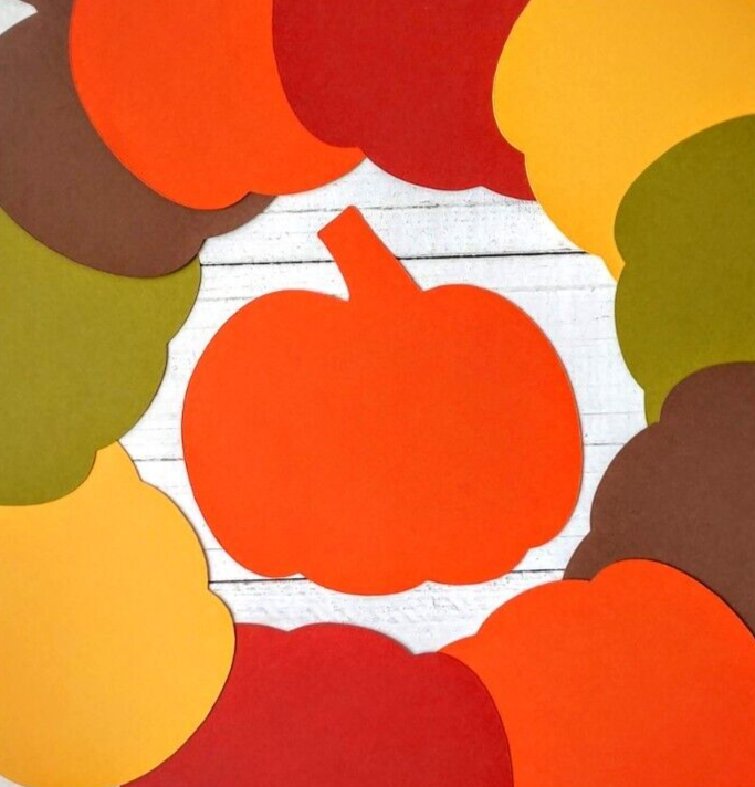 Fall Colored Pumpkin Die Cuts for Bulletin Boards, Posters,Crafts & More, 10 Pcs