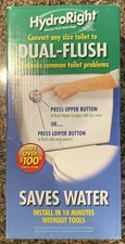 HYDRORIGHT Dual-Flush Toilet Conversion Kit HYR270 Push Button ~ New In Box