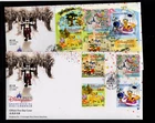 Hong Kong 1153-1156 1156a FDC TWO COVERS Disneyland Mickey