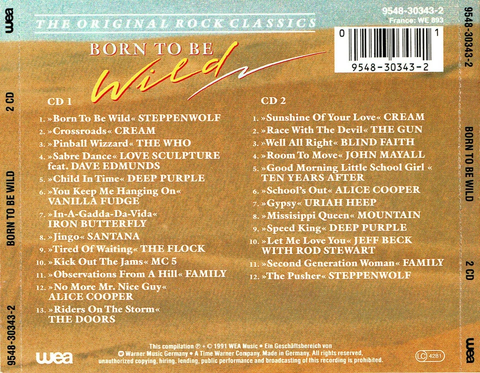 (2CD's) Born To Be Wild - Cream, Vanilla Fudge, The Gun, The Flock, MC5,The Who - Bild 2 von 2