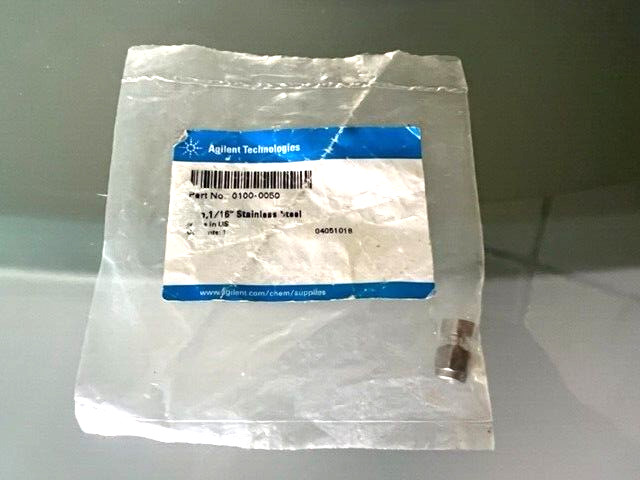 Agilent Technologies 0100-0050 Cap. 1/16" stainless steel New In Sealed Package.