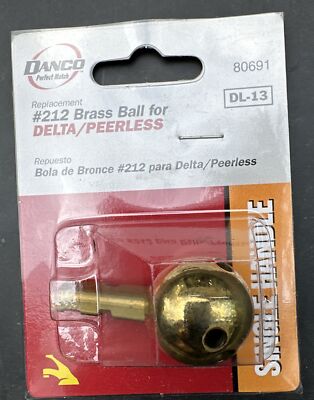 Brass Cartridge #212 Brass Ball for Delta/Peerless, DL-13, Single Handle.