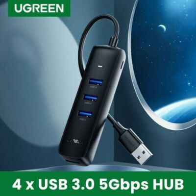 Ugreen 4 Port Powered USB 3.0 Hub Splitter for PC Laptop iMac PS4 PS5 Xbox One