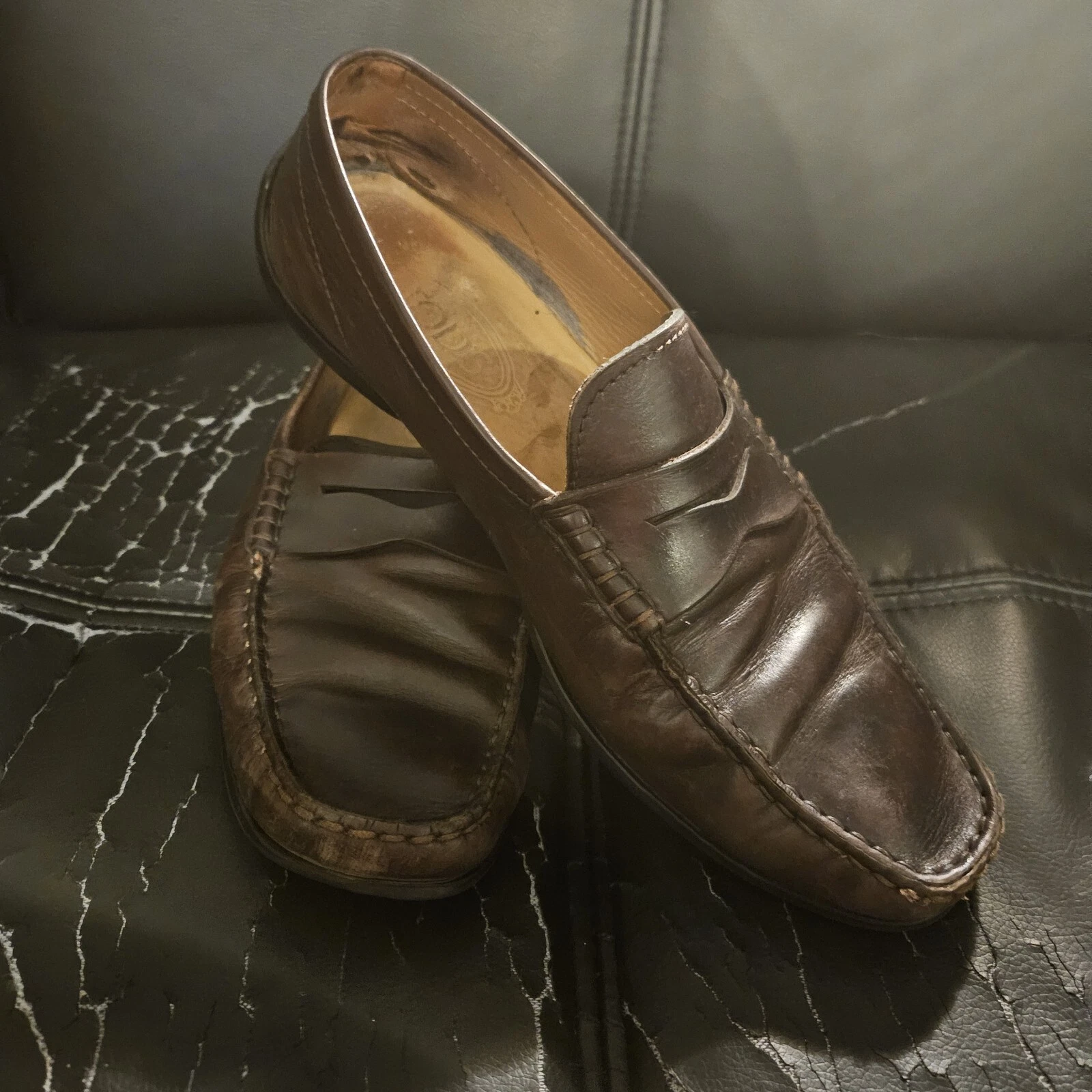 TOD’S Mocassino da uomo vintage Tod's Brooklyn taglia 8 indossato