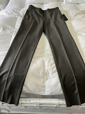 198 John Varvatos Star USA Slim Fit Olive Suit Pants Wool 33R Un-hemmed NWT