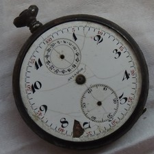 Aviador Chronograph pocket watch open face some parts missing for parts