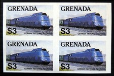 GRENADA $3 Diesel Railway Imperf Block of 4 U/M DN567
