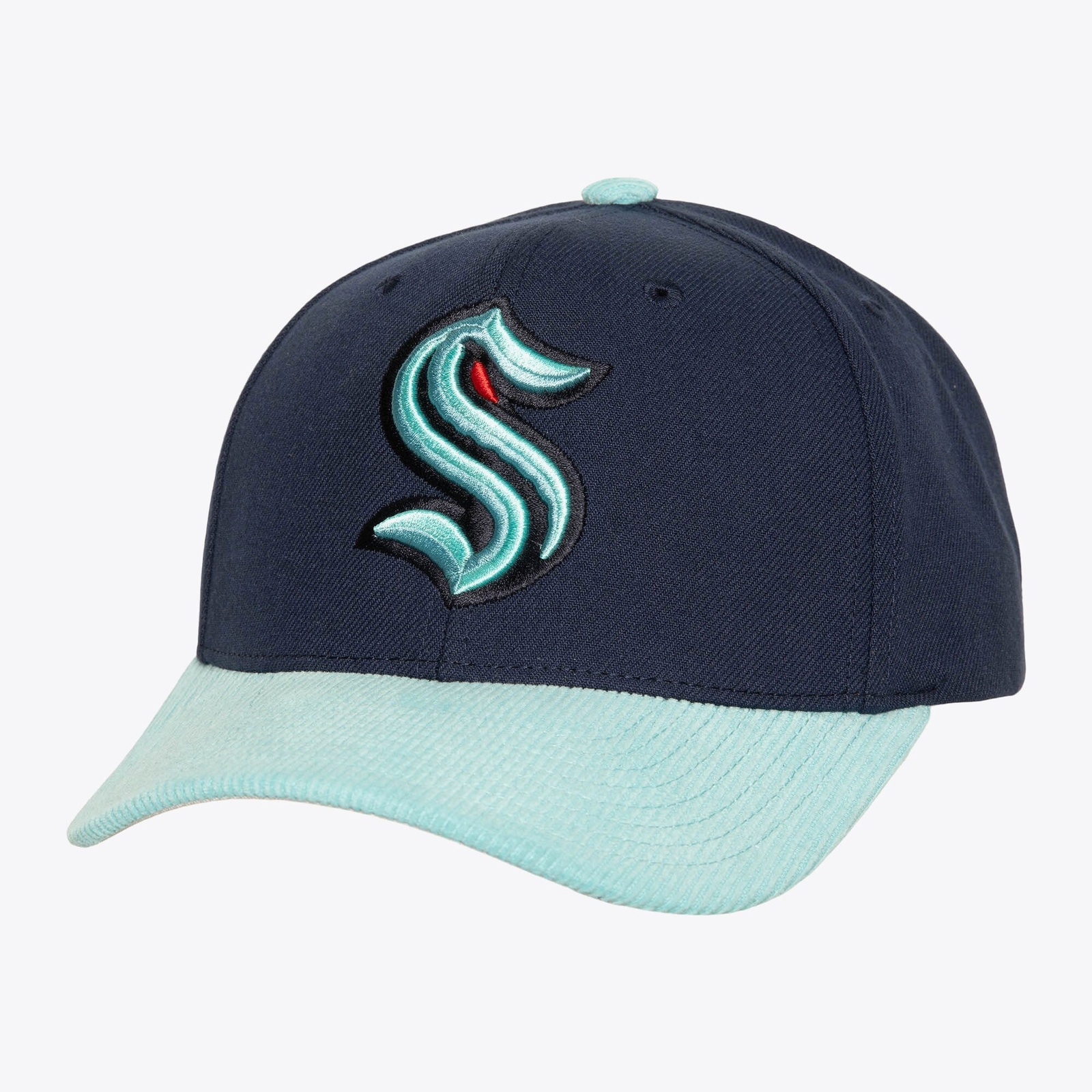 МУЖСКАЯ КЕПКА MITCHELL - NESS NHL CORD PRO SNAPBACK KRAKEN - ТЕМНО-СИНИЙ 4690₽