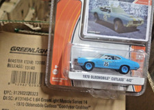 2015 Greenlight 1/64 GL Muscle goodyear 14  1970 Oldsmobile Cutlass  Grabber 442