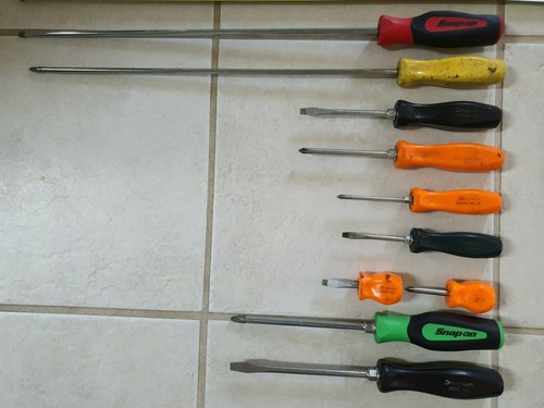 SNAP-ON SDD/SGD FLAT/PHILIPs 10PC SCREWDRIVERS SET MULTI COLORS - Picture 4 of 12