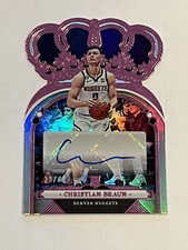 2022-23 PANINI CROWN ROYALE PINK REFRACTOR AUTOGRAPH CHRISTIAN BRAUN AUTO RC /49