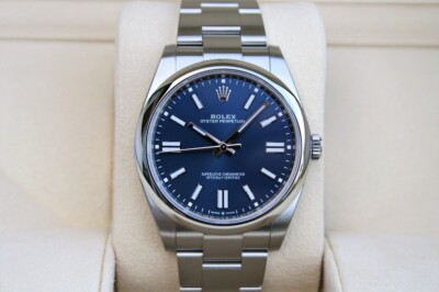 ROLEX OYSTER PERPETUAL DATE 本体 Rolex Oyster Perpetual 'Sunray Blue' Lume Novelty Superalloy 904L