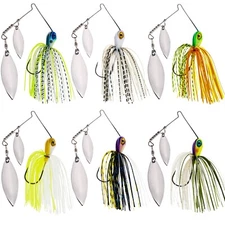 Reaction Tackle Lead Spinnerbaits- 3-Pack, Double Willow Blade