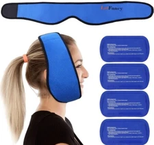 Face Ice Pack Wrap for TMJ Wisdom Teeth Reusable Hot Cold Therapy Gel Packs
