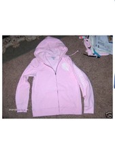 NWT OLD NAVY PINK CREAM FULL ZIP HOODIE CUTE 