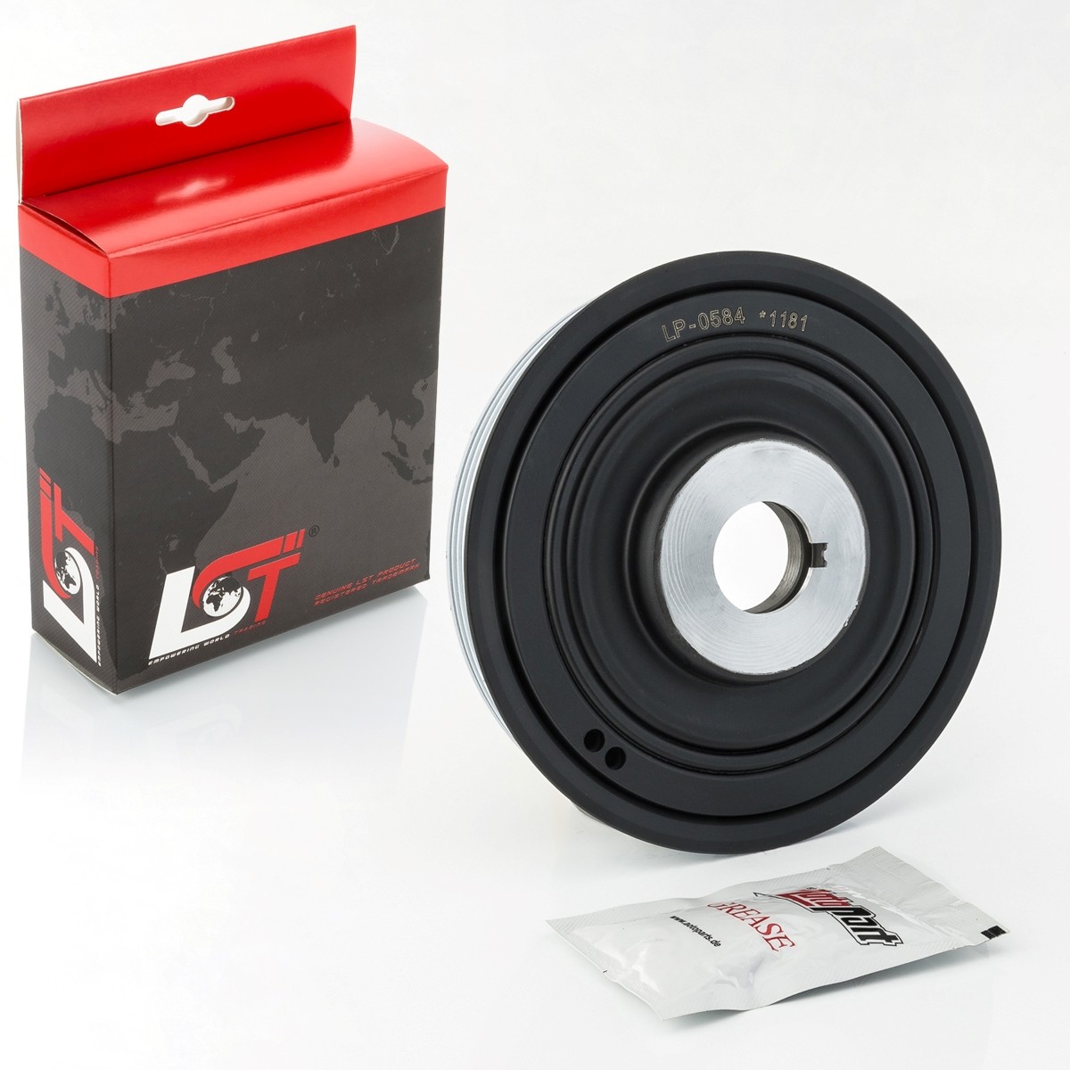 Vibration Damper Piston Shaft Flat Belt Pulley For LANCIA PHEDRA ZETA