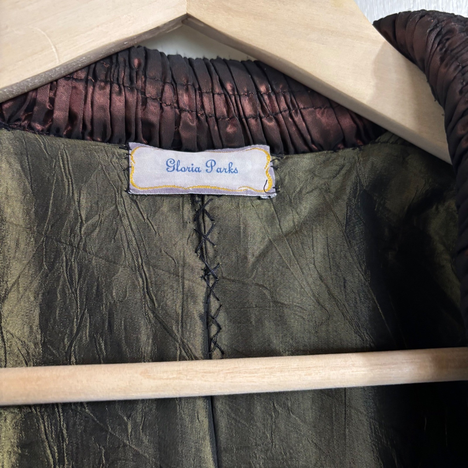 Vintage Crazy Quilt Patchwork Jacket Long Coat Ve… - image 9