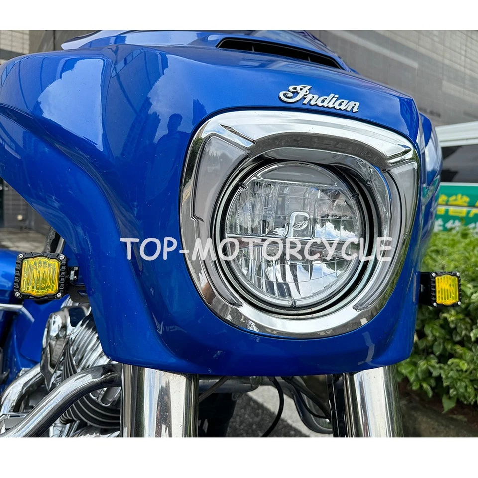 Luzes de seta dianteiras de motocicleta Shark Demon para Indian Chieftain 2014-2025 - Imagem 2 de 4
