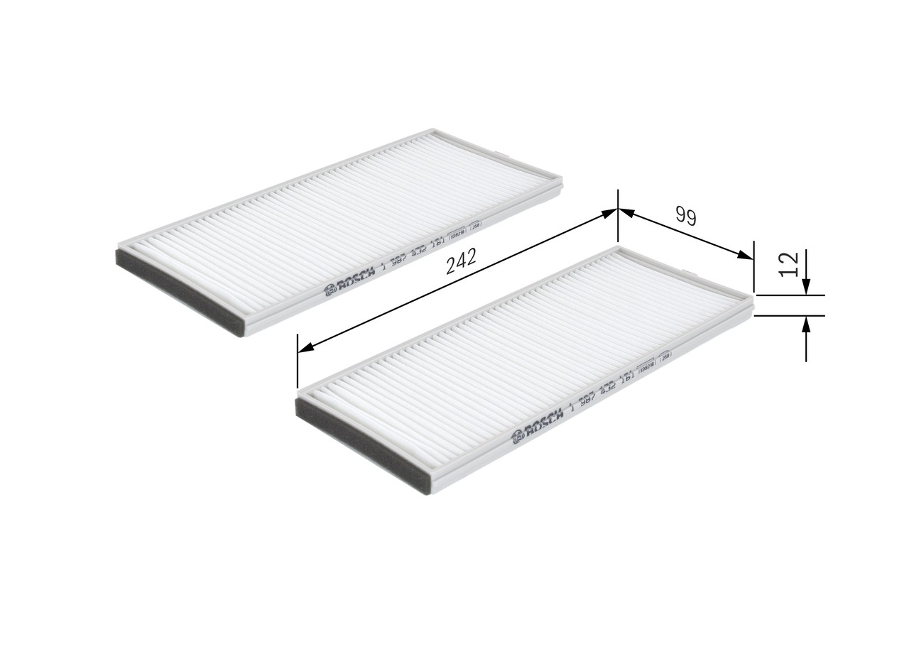 BOSCH-OE 1 987 432 161-OE Filter, cabin air for HYUNDAI