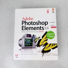 Adobe Photoshop Elements 5.0 Software Photo Editor Win XP PC CD 2006 NEW SEALED
