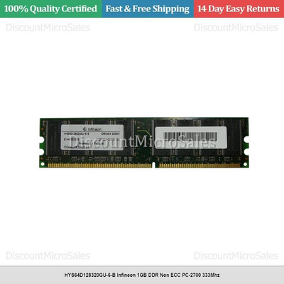 Barrette Mémoire DDR1 1 Go Qimonda/Infineon PC2700 (DDR-333) - Occasion Testée, Pour PC Bureau