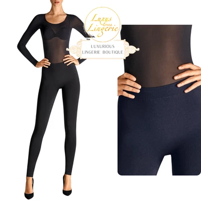 Leggings En Viscose Par Wolford XS Noir Pantalon Élastique Yoga Sport - Photo 1/3