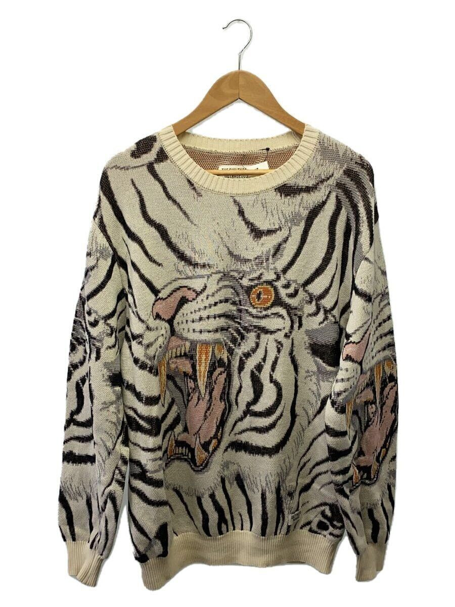 WACKO MARIA KNIT SWEATER TIM LEHI (THIN M COTTON White Used WACKO MARIA KNIT SWEATER TIM LEHI (THIN M COTTON White Used
