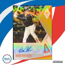 2018 Panini Chronicles Brian Anderson Phoenix Signature Gold /10 Auto RC Marlins