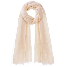 Women Summer Cotton Linen Scarf Crinkle Long Beach Shawl Wrap hijab with Frin