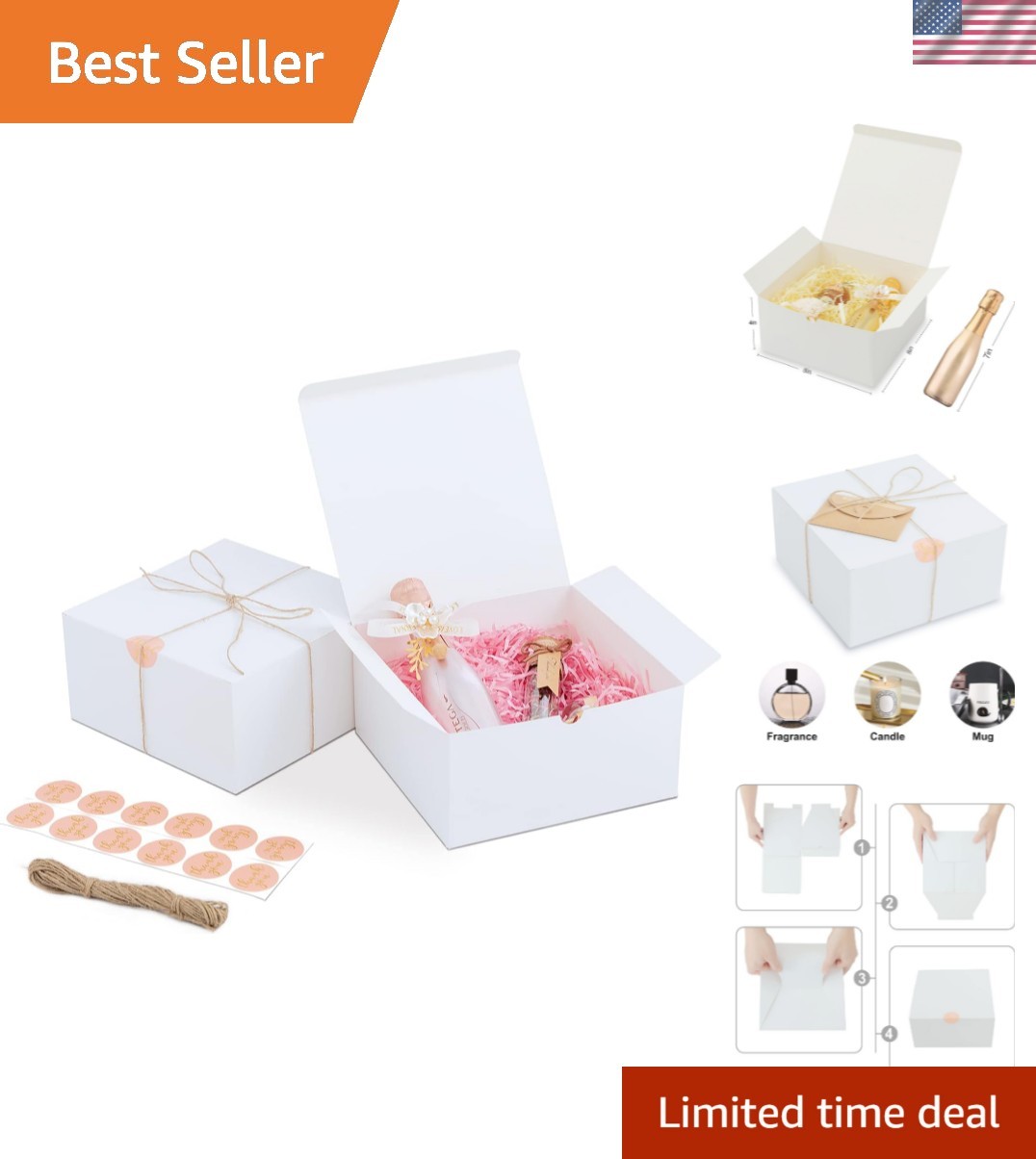 Es - 12 White Glossy Boxes For Every Celebration