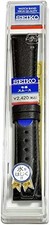 Genuine SEIKO DXH4A 19mm OEM Leather Watch Band Black Smooth Made in Japan