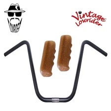 Original Lowrider 13" 22.2 D Handlebar Black Custom 120mm Grips Sparkle/ Brown