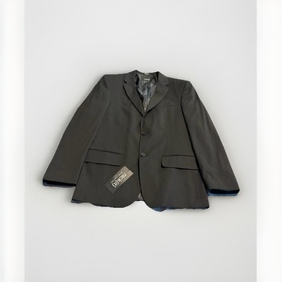 Nick(It) Nick It Sports Coat Jacket Blazer Black Gray Pinstripes Men 40-41M