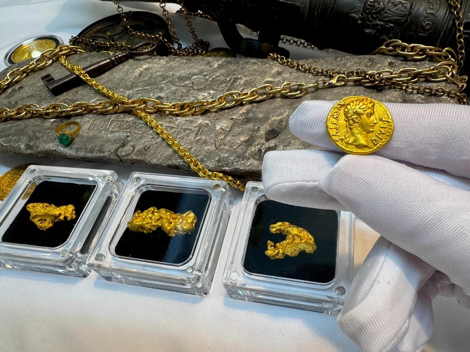 IMPERIO ROMANO "AUGUSTO" AUREUS 14-27 DC NGC CH EN MUY BUEN ESTADO 5x2 MONEDA DE ORO ANTIGUA CÉSAR Foto 3 de 4