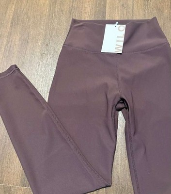 WILO Brown Ankle Leggings Small High Rise Stretch Nylon Spandex Athleisure