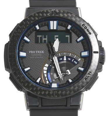 Casio Pro Trek PRW-73X-1JF Angler Line Carbon Bezel Used with Box and Paper