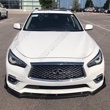 For 18-24 Infiniti Q50 Base/Premium Real Carbon Fiber Front Bumper Body Kit Lip