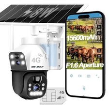 Caméra Surveillance 3G/4G LTE Solaire Extérieure 2.5K 4MP Double Batterie SIM