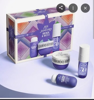 Sol De Janeiro Delicia Drench & Dazzle Body Routine Gift Set NEW Limited Edition