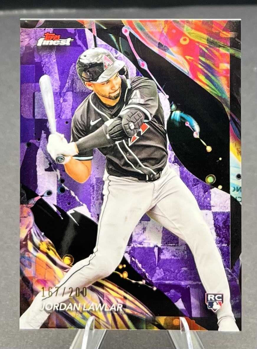 Jordan Lawlar Purple /200 Uncommon 2024 Topps Chrome Finest #167 Diamondbacks