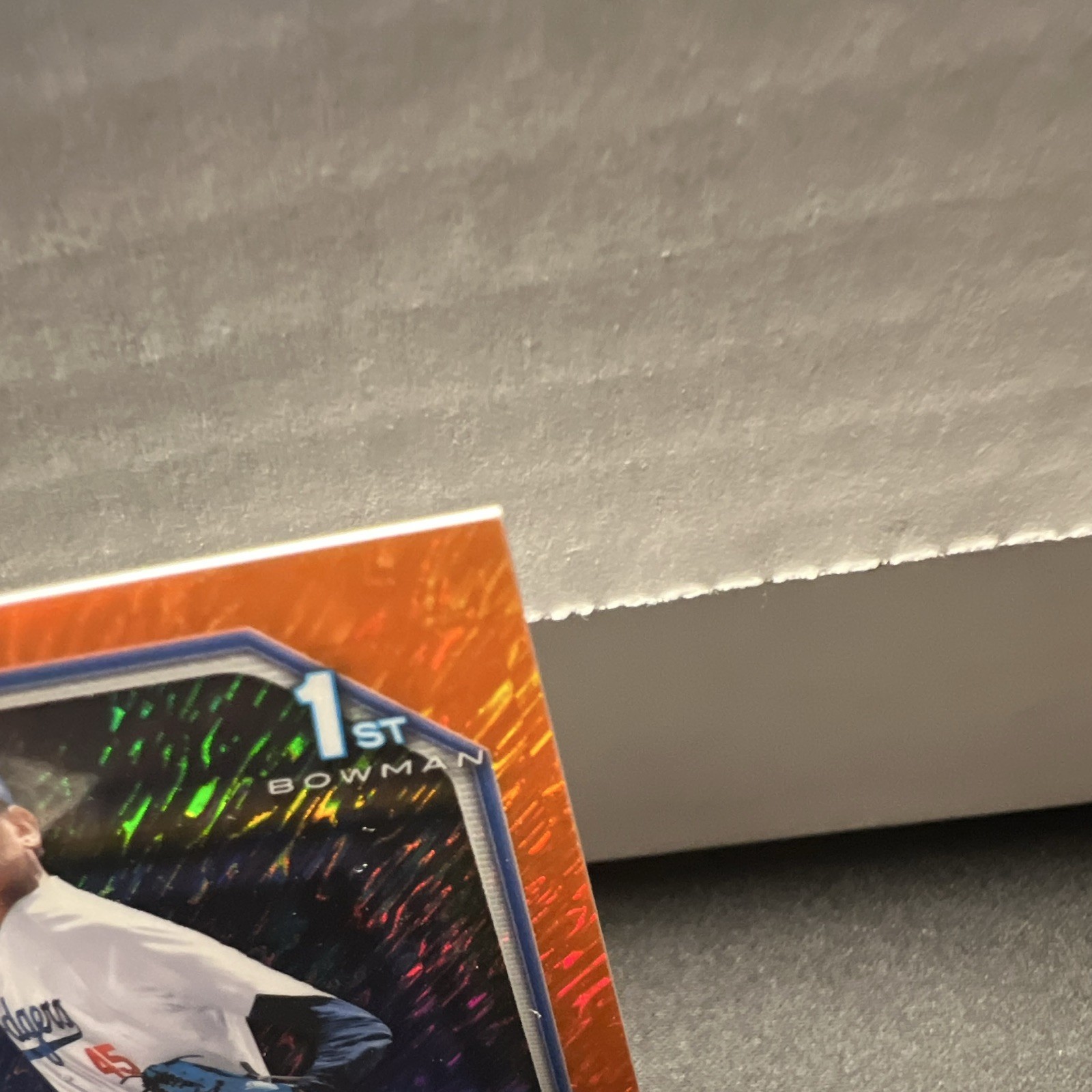 2026 Bowman Chrome Christian Zazueta 1st Bowman Orange Shimmer Auto /25 Dodgers view 3
