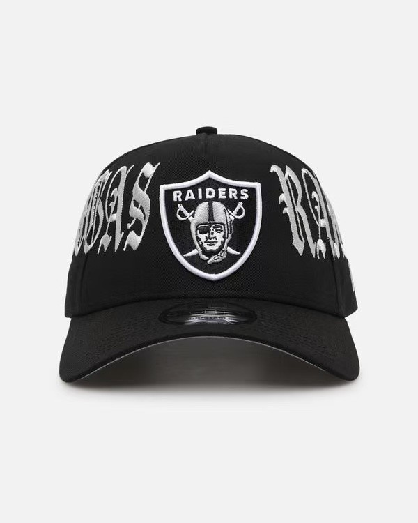 Las Vegas Raiders 'Gothic Script' 9FORTY A-Frame Snapback Hat | eBay