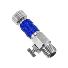 1/8 Air Brush Connector Adapters, 1pcs Connect with Airflow Control Valve, Blue